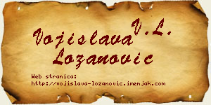 Vojislava Lozanović vizit kartica